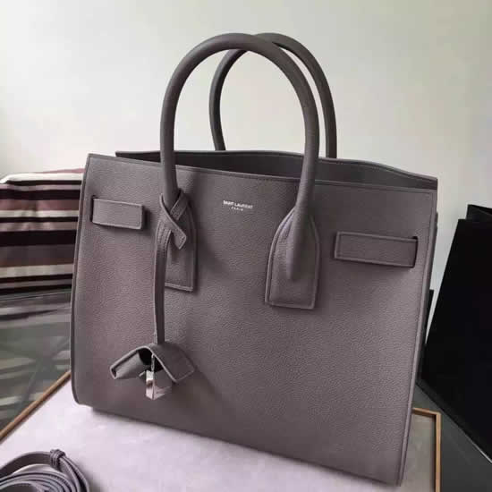 Replica Saint Laurent Small Sac De Jour Bag In Fog Grained Leather